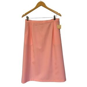 NWT Vtg Bobbie June Grand Rapids Pink Midi Skirt sz 30 Made USA ILGWU Union Made
